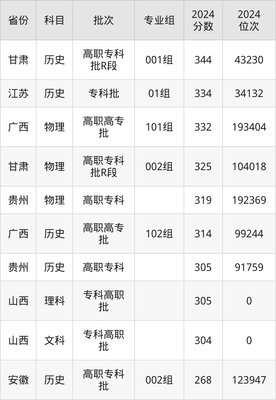 武漢航海職業(yè)技術(shù)學(xué)院2024年專業(yè)錄取分?jǐn)?shù)線:最低405分